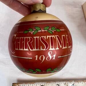 Vintage Hallmark Christmas Keepsake Ornament Grandfather 1981 Ball Bulb with Box